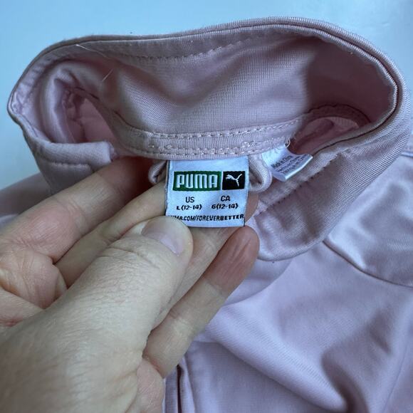 Puma Girl's Pink Full Zip Track Jacket - Size 12/14 - Picture 5 of 5